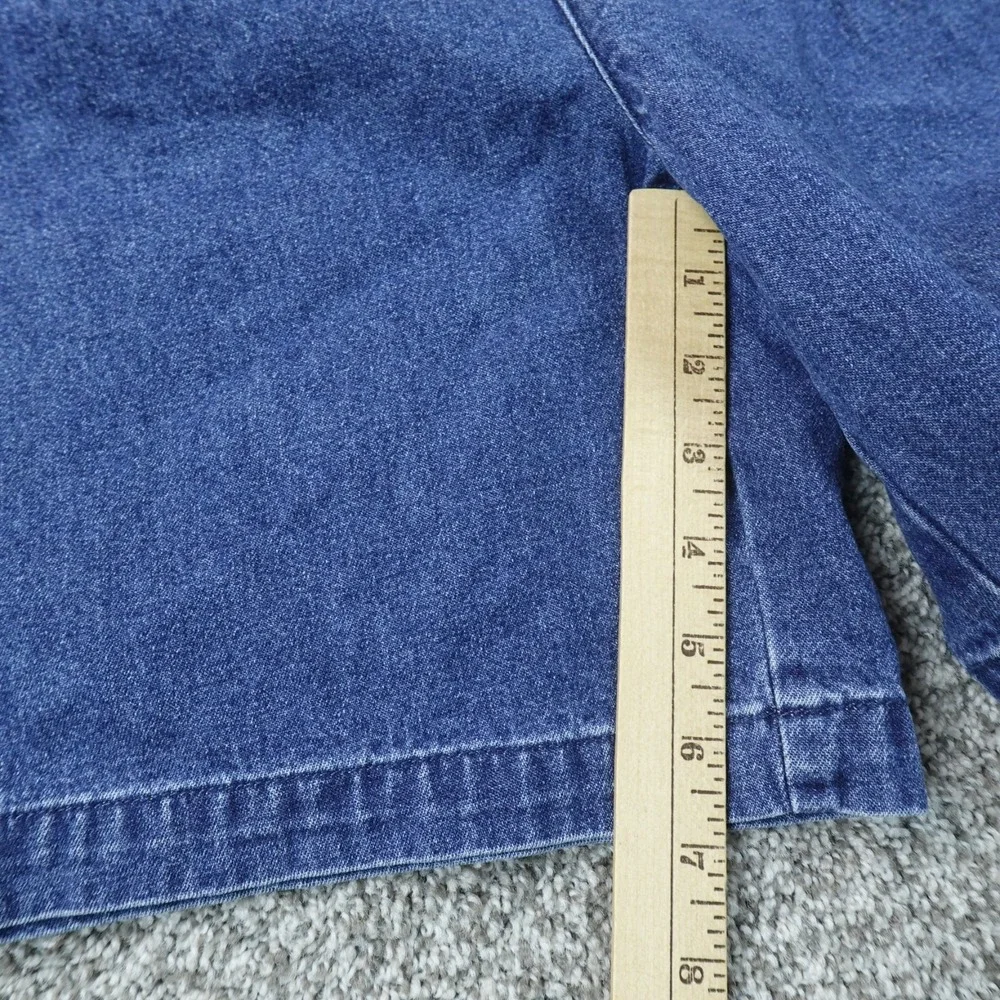 VTG Tommy Hilfiger Shorts Mens 34 Dark Blue Denim Pleated Chino Golf 90s Dad Y2K
